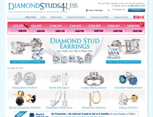 Tablet Screenshot of diamondstuds4less.com